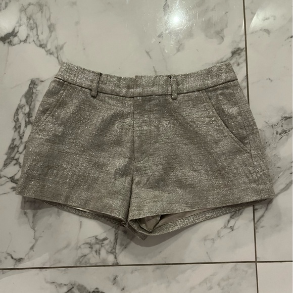 Juicy Couture, size: 0, light grey poplin with sliver sparkle - Picture 1 of 3